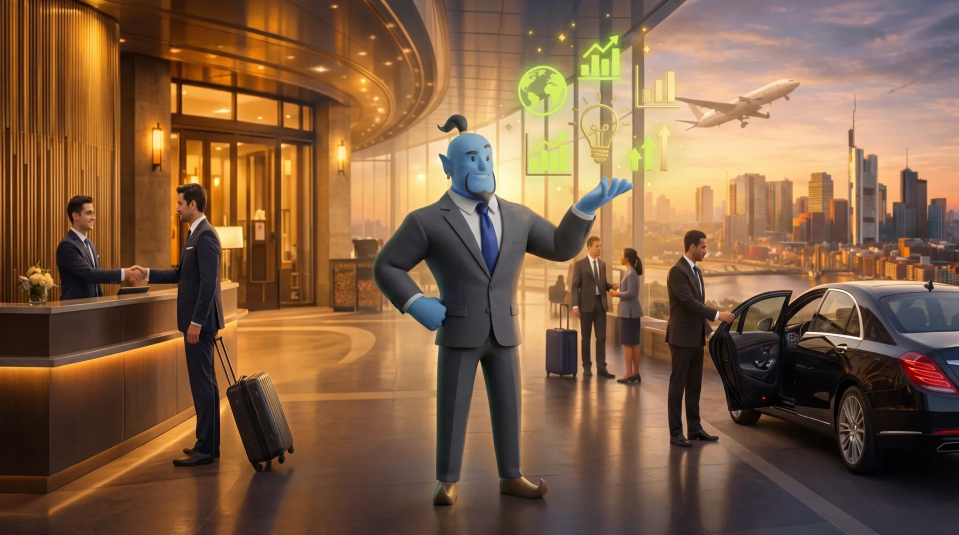 The Travgenie corporate self-booking platform in use